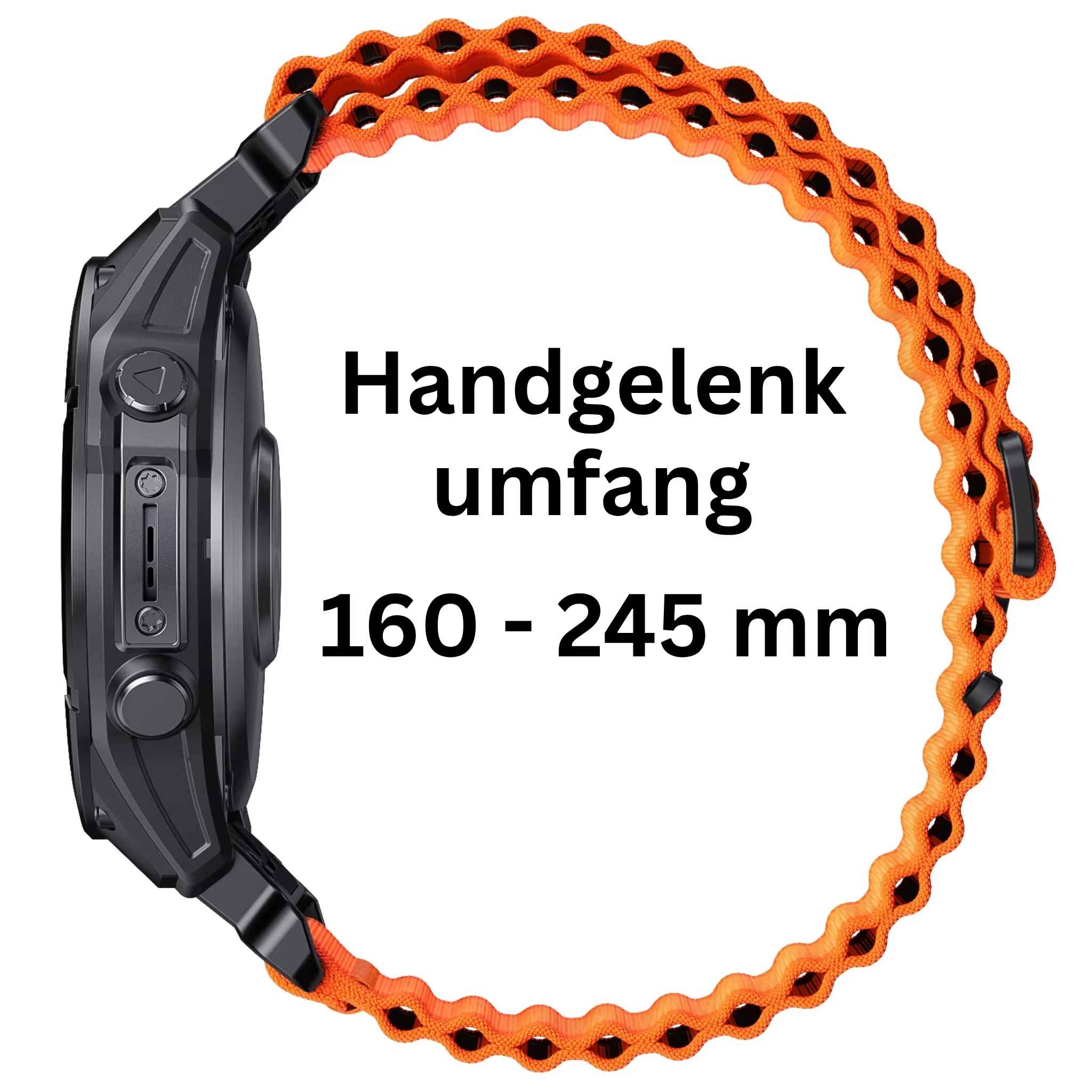 Darstellung des geeigneten Handgelenkumfangs für das LUBUR N1 AIR