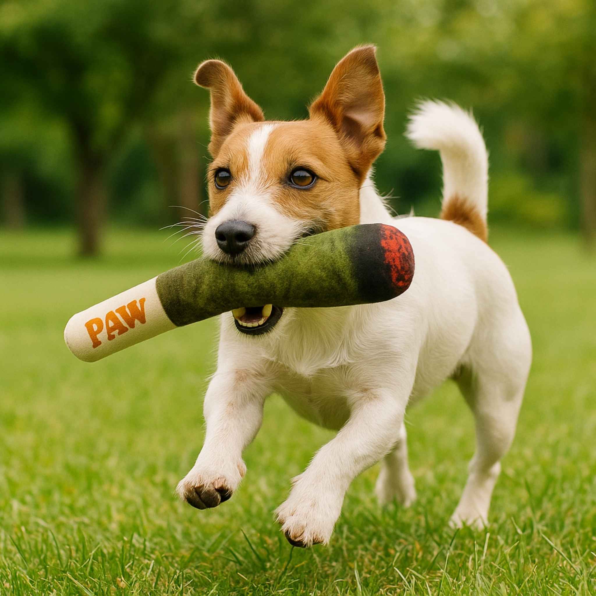 Lubur Hundespielzeug Zigarre aus Plüsch mit Quietscher – Lustiges Geschenk für Hunde