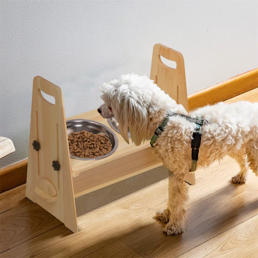Lubur Höhenverstellbare Futterstation – Ergonomischer Napf für Hunde & Katzen