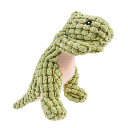 Lubur Hundespielzeug Dino aus Plüsch mit Quietscher – Robustes Kauspielzeug für Welpen & Hunde