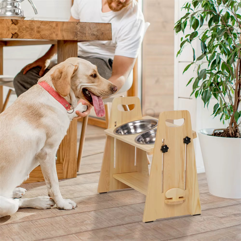 Lubur Höhenverstellbare Futterstation – Ergonomischer Napf für Hunde & Katzen