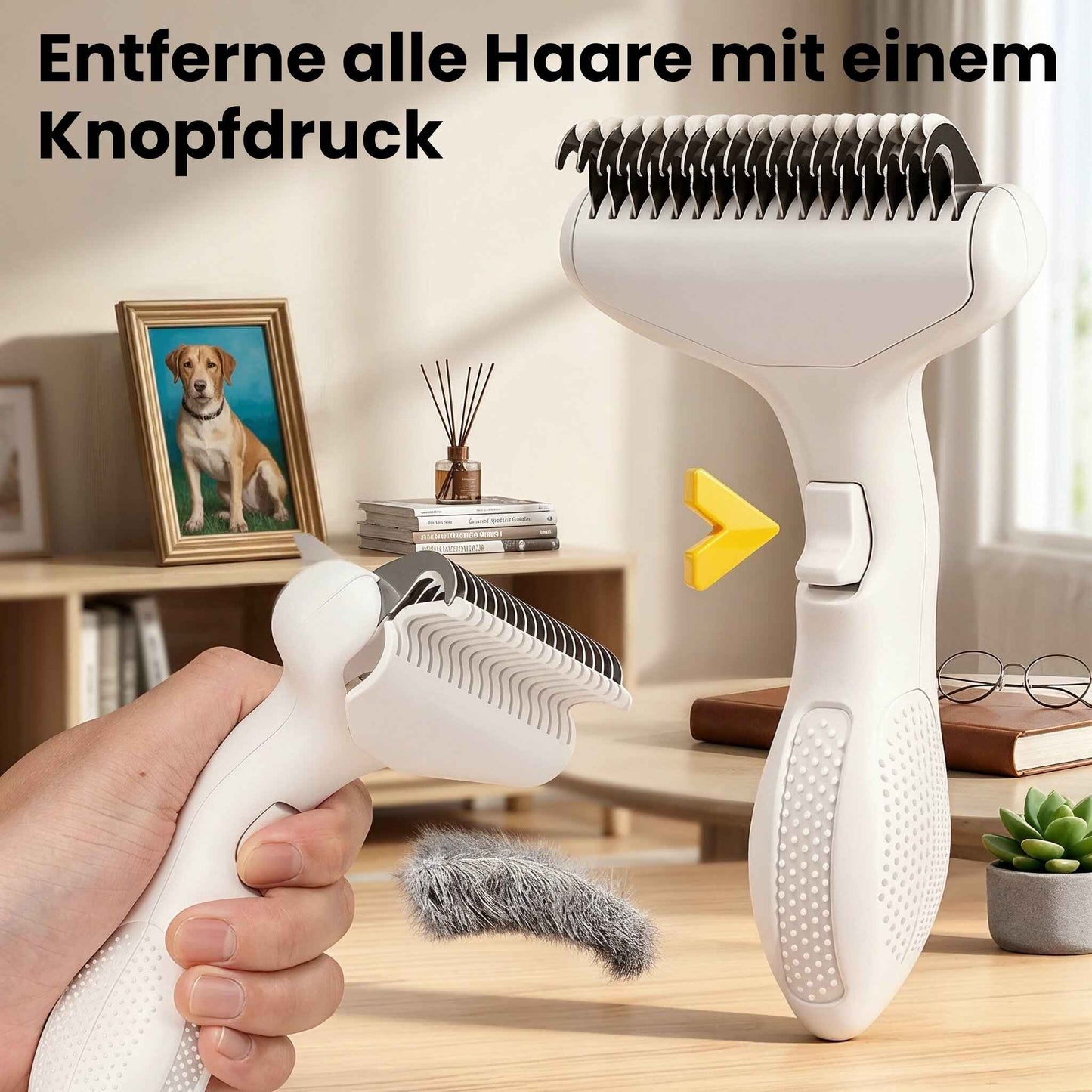 FellFix Hundebürste - Sanfte Unterfellbürste aus Edelstahl