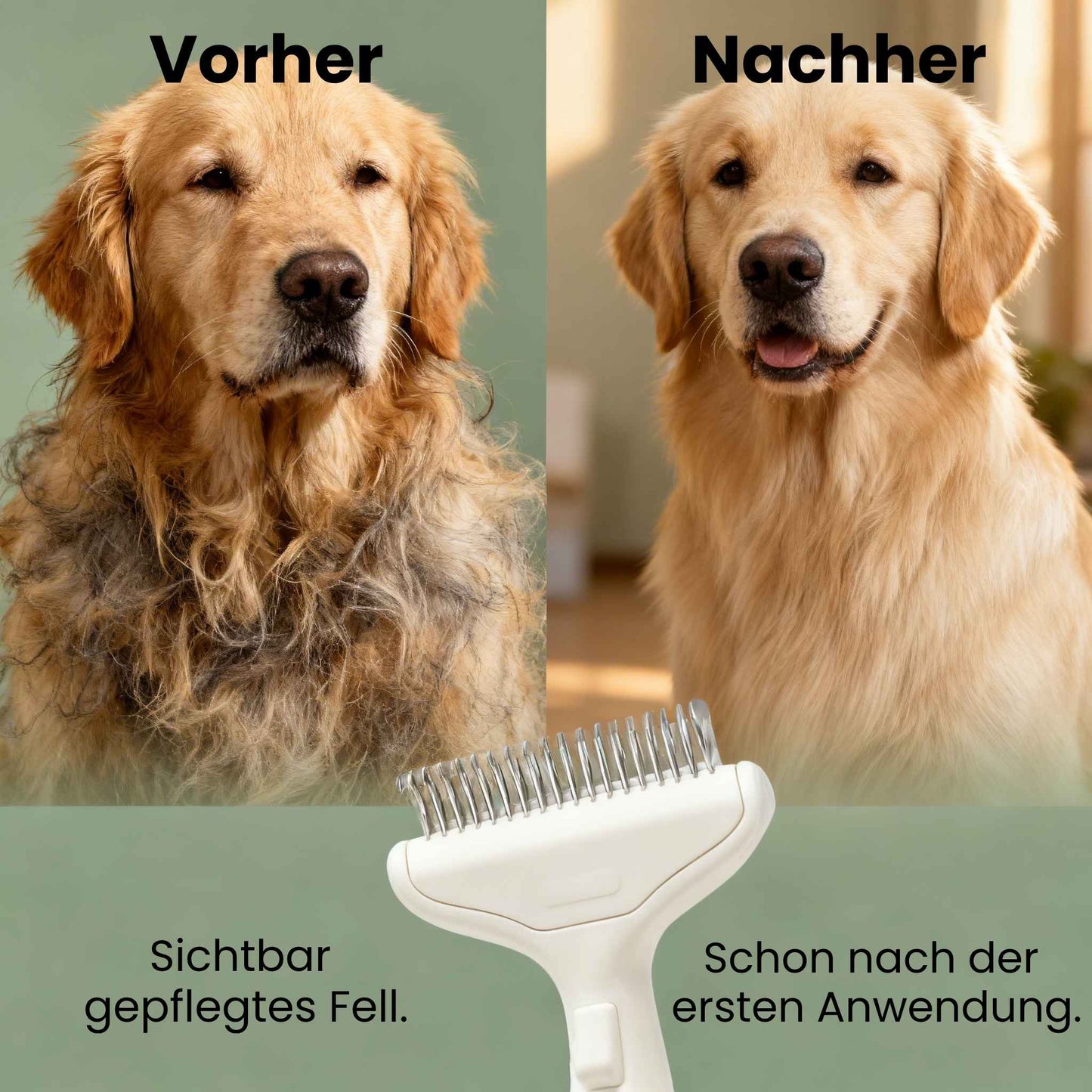 FellFix Hundehaarbürste aus Edelstahl