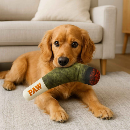 Lubur Hundespielzeug Zigarre aus Plüsch mit Quietscher – Lustiges Geschenk für Hunde