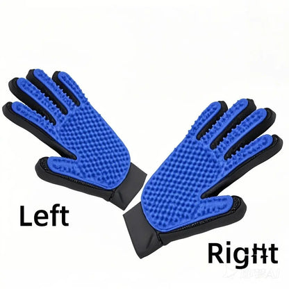Lubur 5-Finger-Bürsthandschuh für Hunde & Katzen – Fellpflege & Massagehandschuh für alle Fellarten