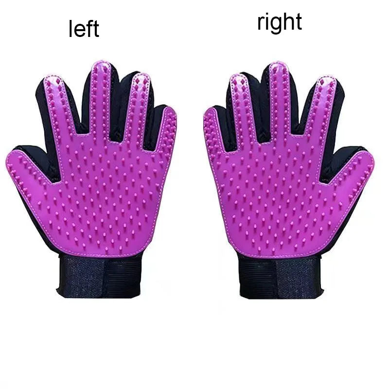 Lubur 5-Finger-Bürsthandschuh für Hunde & Katzen – Fellpflege & Massagehandschuh für alle Fellarten