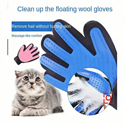 Lubur 5-Finger-Bürsthandschuh für Hunde & Katzen – Fellpflege & Massagehandschuh für alle Fellarten