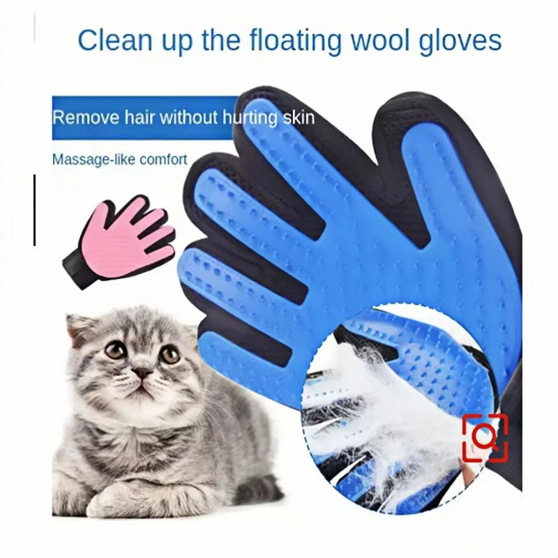 Lubur 5-Finger-Bürsthandschuh für Hunde & Katzen – Fellpflege & Massagehandschuh für alle Fellarten