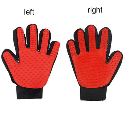 Lubur 5-Finger-Bürsthandschuh für Hunde & Katzen – Fellpflege & Massagehandschuh für alle Fellarten