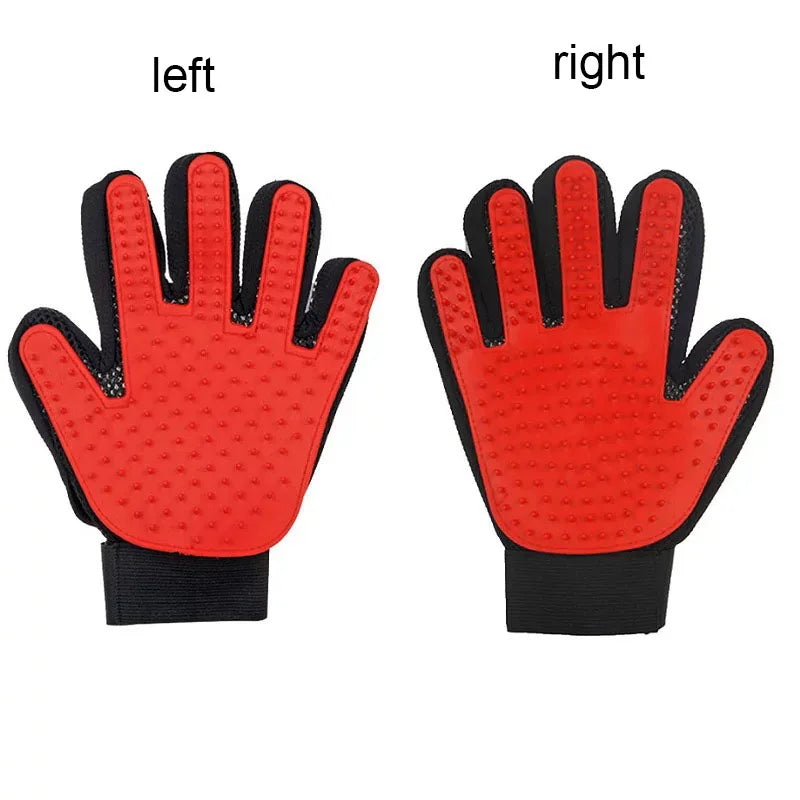 Lubur 5-Finger-Bürsthandschuh für Hunde & Katzen – Fellpflege & Massagehandschuh für alle Fellarten