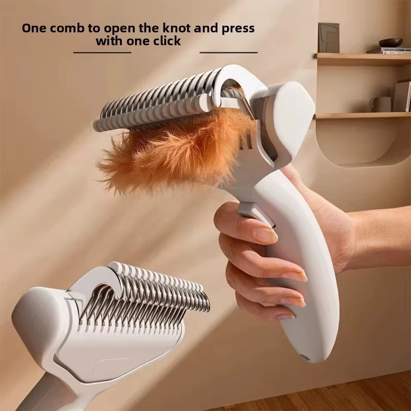 Ultimate Stainless Steel Dog Hair Removal Brush - Effortless Grooming Tool for Dogs and Pets